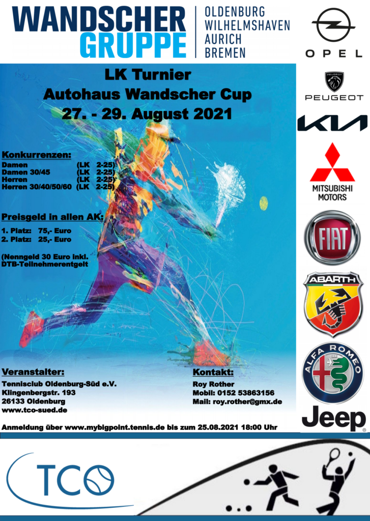 Anmeldung zum Wandscher Cup 1